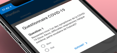 Questionnaire santé sur téléphone mobile intelligent