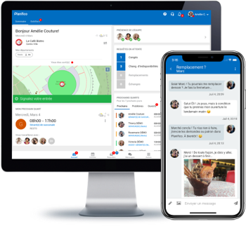 Planifico tel que vue sur ordinateur et appareil mobile